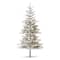 8ft. Pre-Lit Deluxe Flocked Fir Artificial Christmas Tree, Warm White Lights